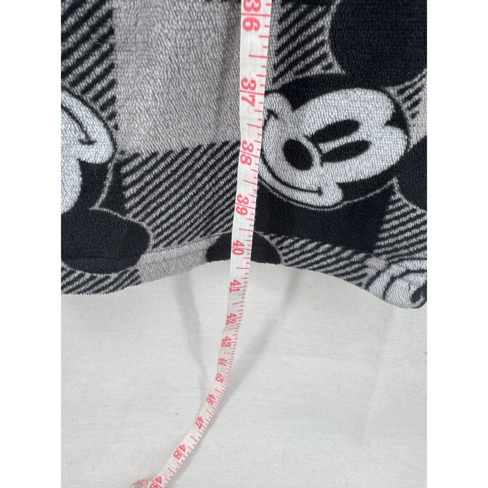 Disney Mickey Mouse Pajama Pants Mens XL Grey Plaid Fleece Lounge Sleepwear - Picture 4 of 4